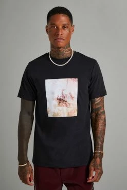 Buy 🌟 Slim Fit Box Graphic T-shirt Black 🎉