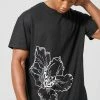 Cheapest 😍 Line Drawn Flower Print T-shirt Black ⭐ -boohooMAN Shop unnamed file 423