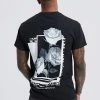 Promo ⭐ Rose Graphic T-shirt Black 🛒 -boohooMAN Shop unnamed file 429