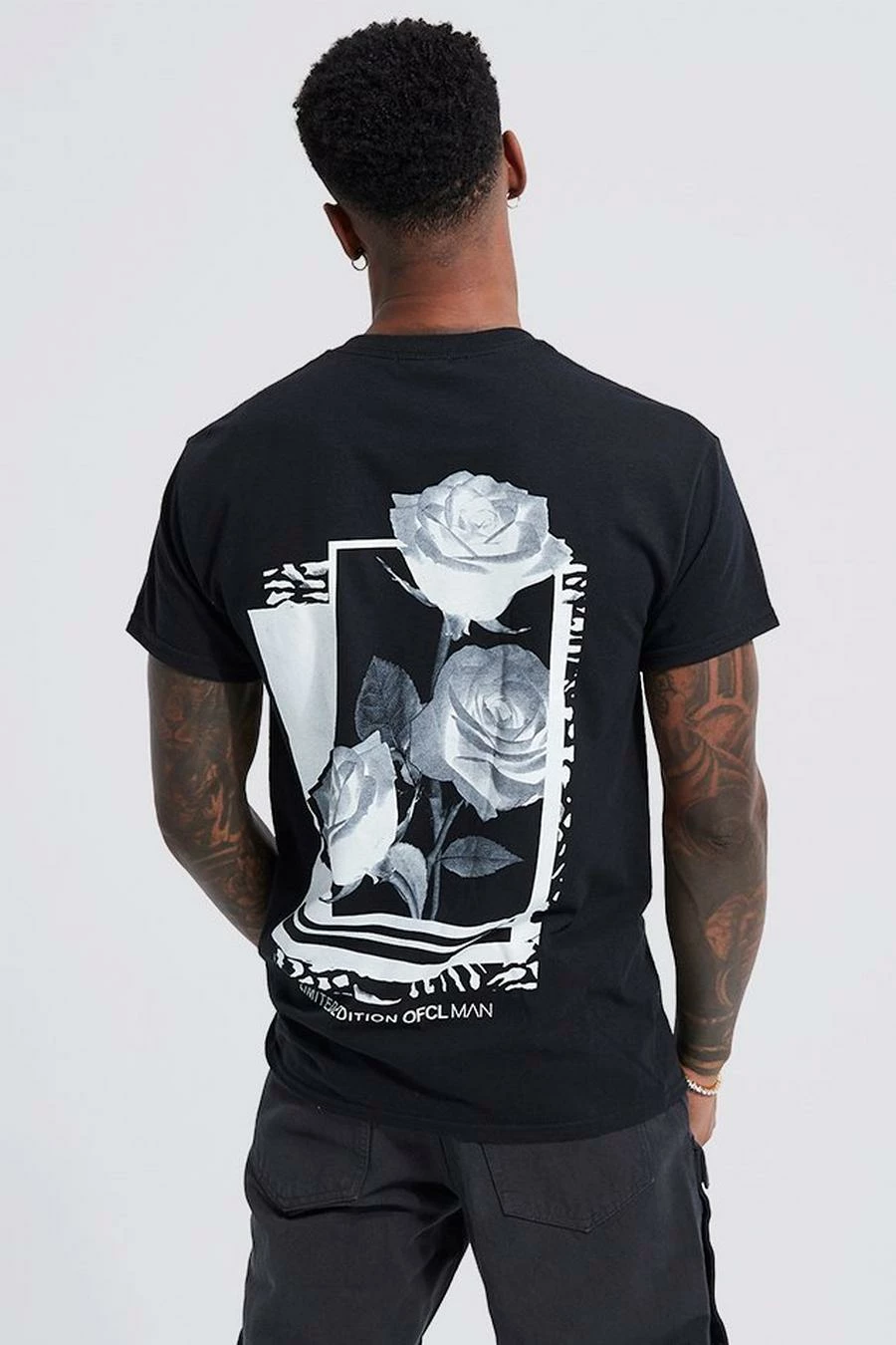Promo ⭐ Rose Graphic T-shirt Black 🛒 3 Promo ⭐ Rose Graphic T-shirt Black 🛒