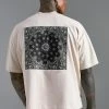 Discount ๐ Oversized Boxy Bandana Graphic T-shirt Sand ๐ 1 Discount ๐ Oversized Boxy Bandana Graphic T-shirt Sand ๐ -boohooMAN Shop unnamed file 441