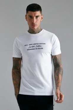 Best reviews of 🔔 Slim Man Limited Edition Script T-shirt White 👏