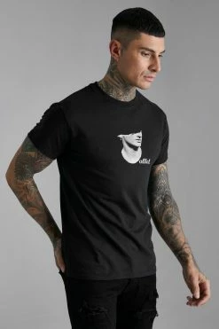 Cheap 👏 Statue Offcl Print T-shirt Black 🧨