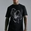 Flash Sale 😀 Pleated Slim Printed T-shirt Black 🔔 -boohooMAN Shop unnamed file 452