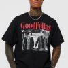 Outlet 🔥 Oversized Goodfellas License T-shirt Black ⭐ -boohooMAN Shop unnamed file 47