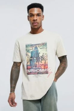 Best Pirce 🎁 Oversized Graphic T-shirt Sand ✔️