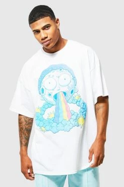Buy 🔔 Oversized Morty Puff Print License T-shirt White 🎉