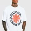New 👍 Oversized Red Hot Chili Peppers T-shirt White 🧨 -boohooMAN Shop unnamed file 58