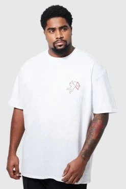 Flash Sale ❤️ Plus Cupid Embroidery T-shirt White 🌟