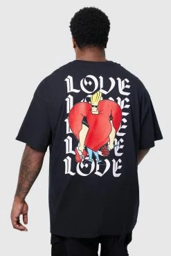 Brand new 🎉 Plus Johnny Bravo Valentine License T-shirt Black 🤩