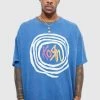 Outlet ❤️ Oversized Korn License Overdye T-shirt Cobalt 😉
