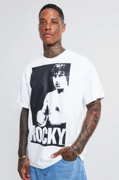 Flash Sale 💯 Oversized Rocky License T-shirt White ❤️