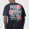 Hot Sale 🎉 Oversized Floral Acid Wash Graphic T-shirt Black 🔔 -boohooMAN Shop unnamed file 80
