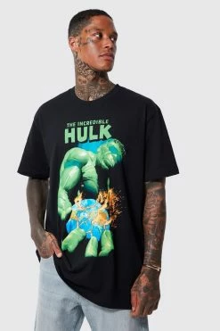 Best reviews of 😉 Oversized Hulk License T-shirt Black 🎁