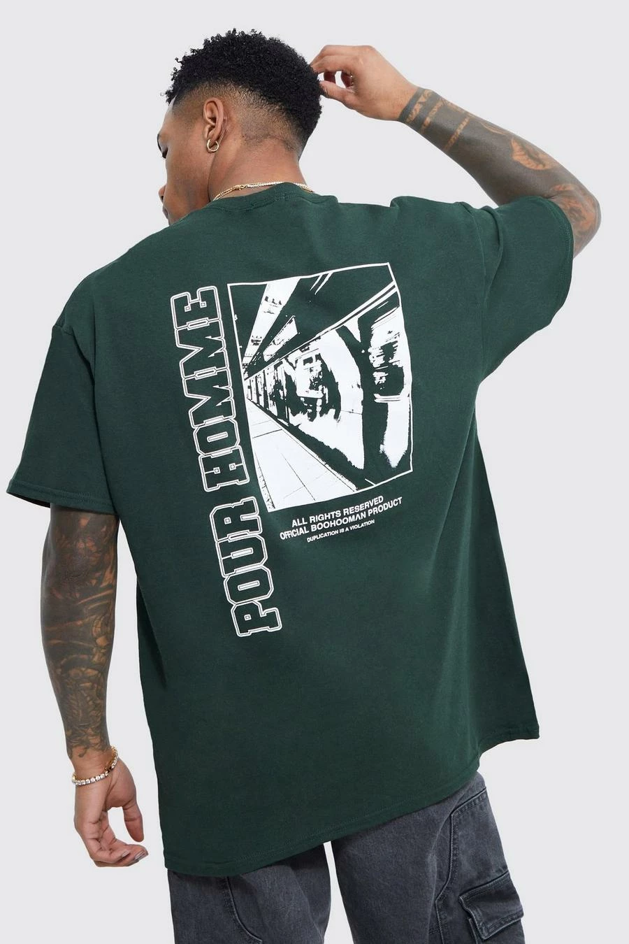 Wholesale π₯ Oversized Pour Homme Graphic T-shirt Green π 3 Wholesale π₯ Oversized Pour Homme Graphic T-shirt Green π