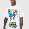Outlet ✔️ Oversized Super Mario License T-shirt White 🌟 1 Outlet ✔️ Oversized Super Mario License T-shirt White 🌟 -boohooMAN Shop unnamed file 97